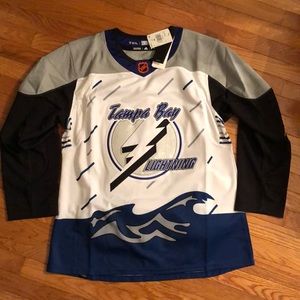 Tampa Bay Lightning Authentic Reverse Retro Adidas NHL Hockey Jersey Size 50